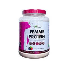 REVITTA WELLNESS - Proteína Mujer Whey + Colágeno + Fibra Femme Protein 1 Kg