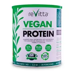 REVITTA WELLNESS - Proteina Vegana Vegan Protein 1 Kg. 30 Servicios Revitta
