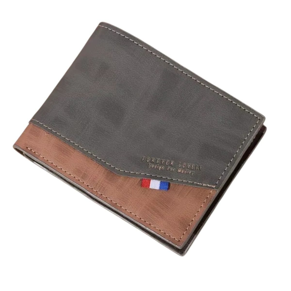 GENERICO - Billetera Tarjetero Hombre Cuero Pu Bicolor Elegante