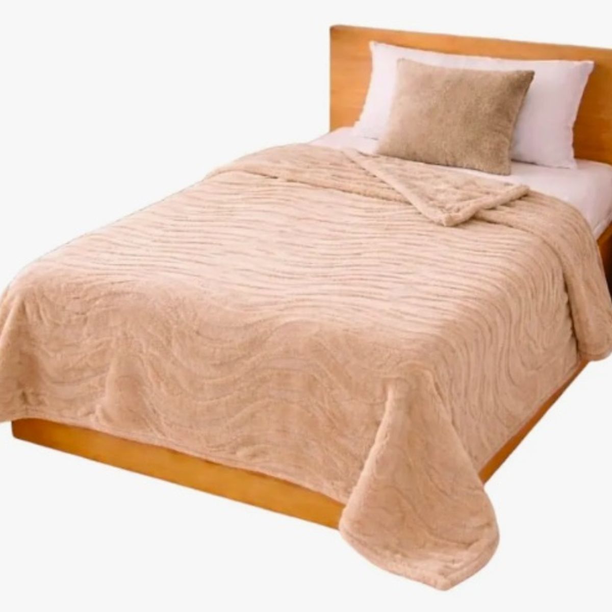 GENERICO - Frazada De Polar  2 Plazas Beige