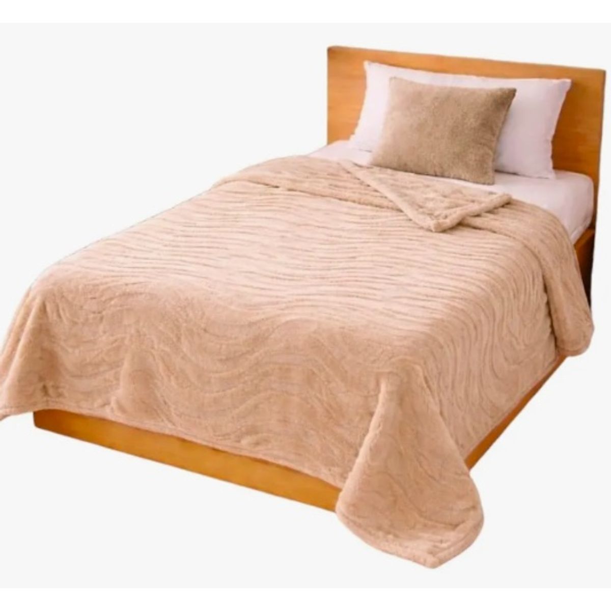 GENERICO - Frazada De Polar  2 Plazas Beige