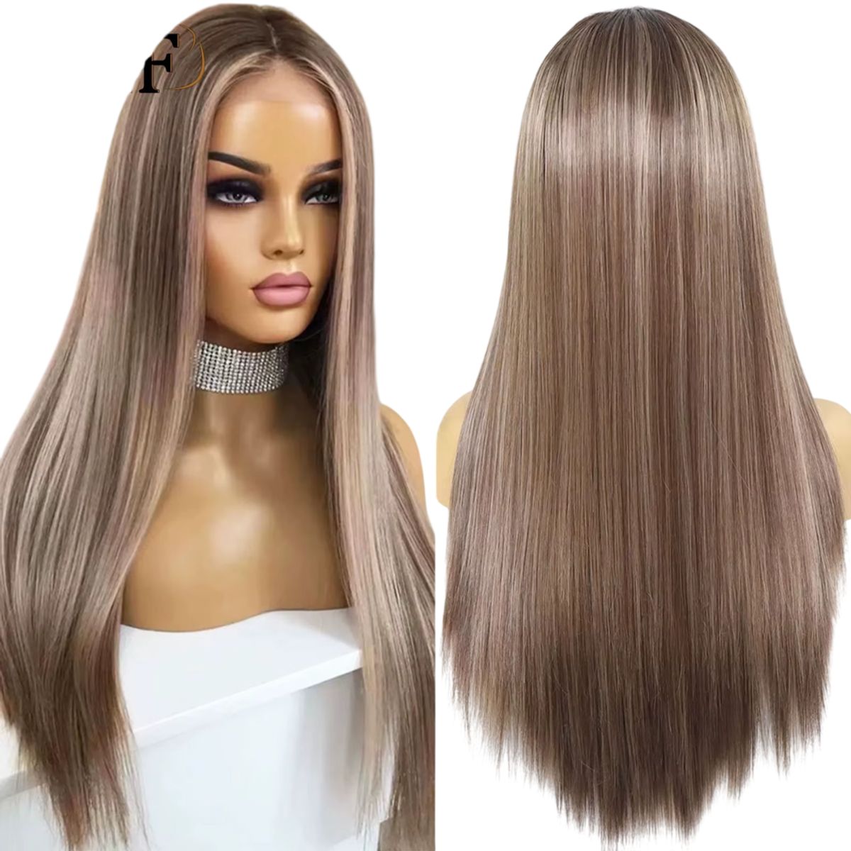 LUXURYJOYAS - Peluca De Encaje Pelo Natural 100 rubio Lace Front