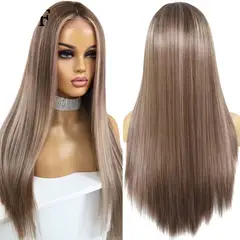 LUXURYJOYAS - Peluca De Encaje Pelo Natural 100 rubio Lace Front