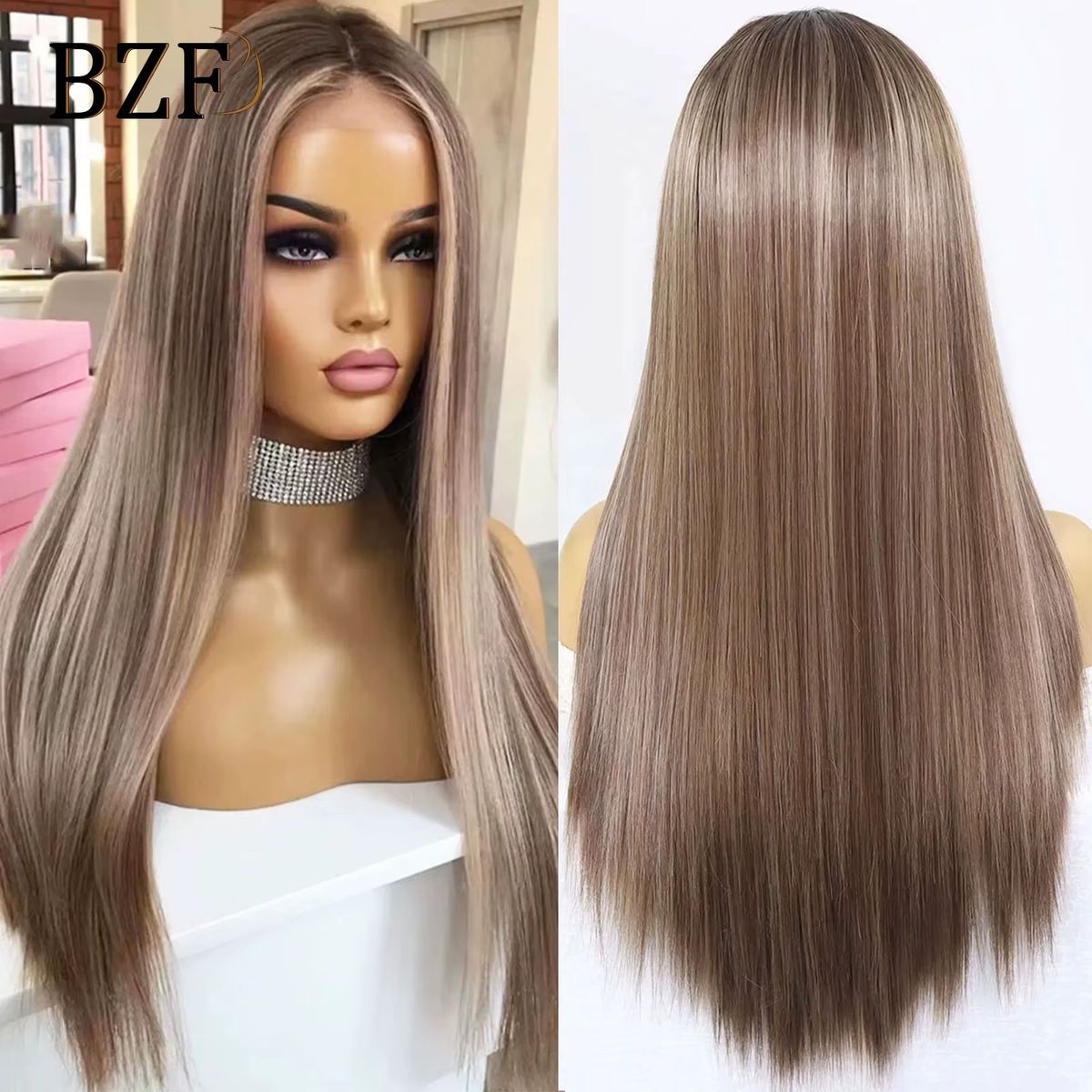 LUXURYJOYAS - Peluca De Encaje Pelo Natural 100 rubio Lace Front