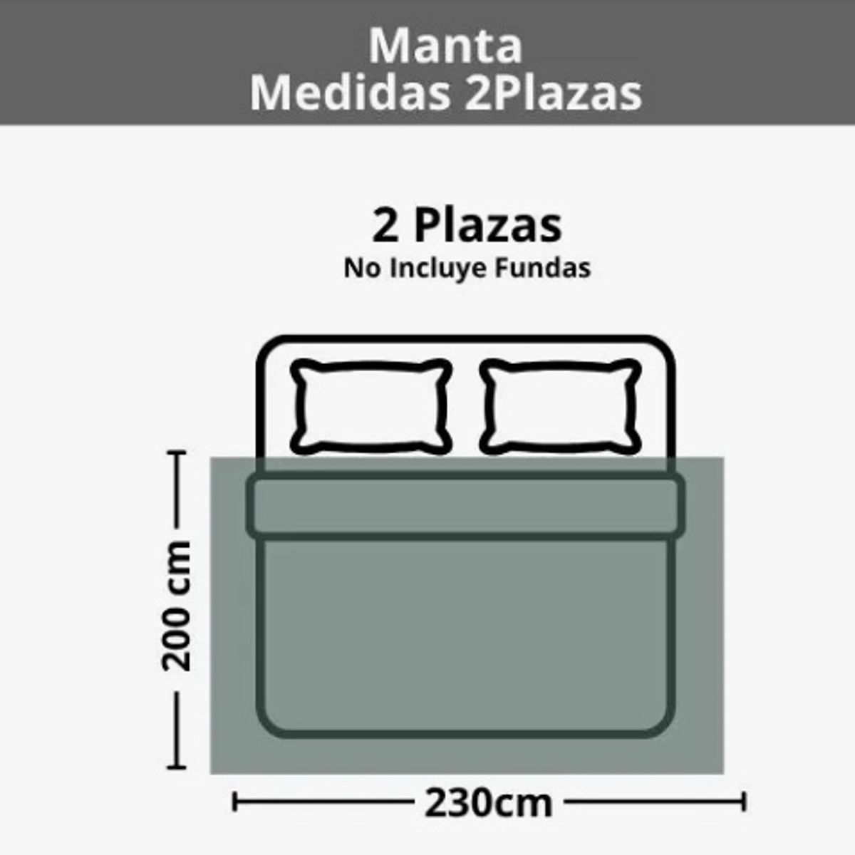 GENERICO - Frazada De Polar  2 Plazas Gris