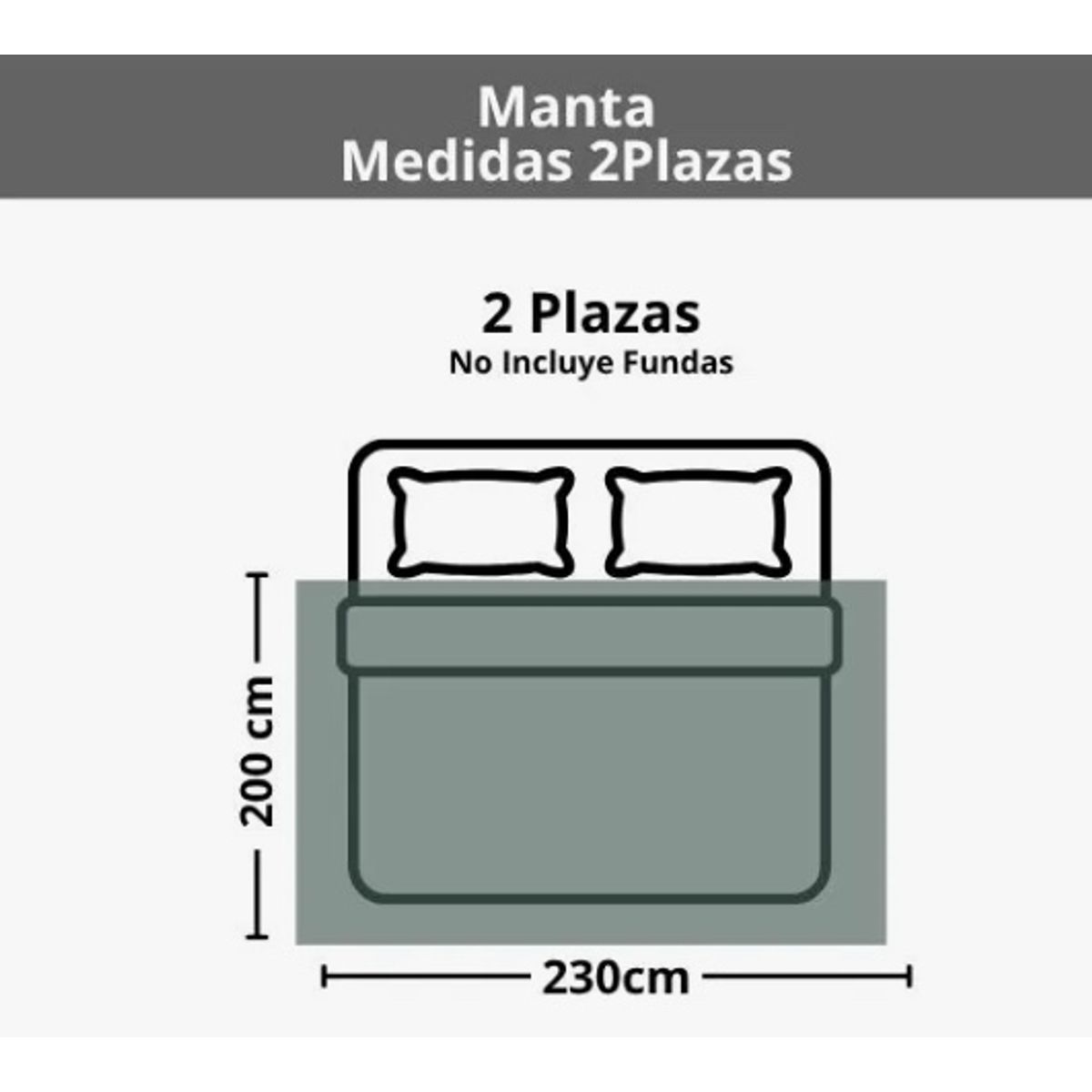 GENERICO - Frazada De Polar  2 Plazas Gris