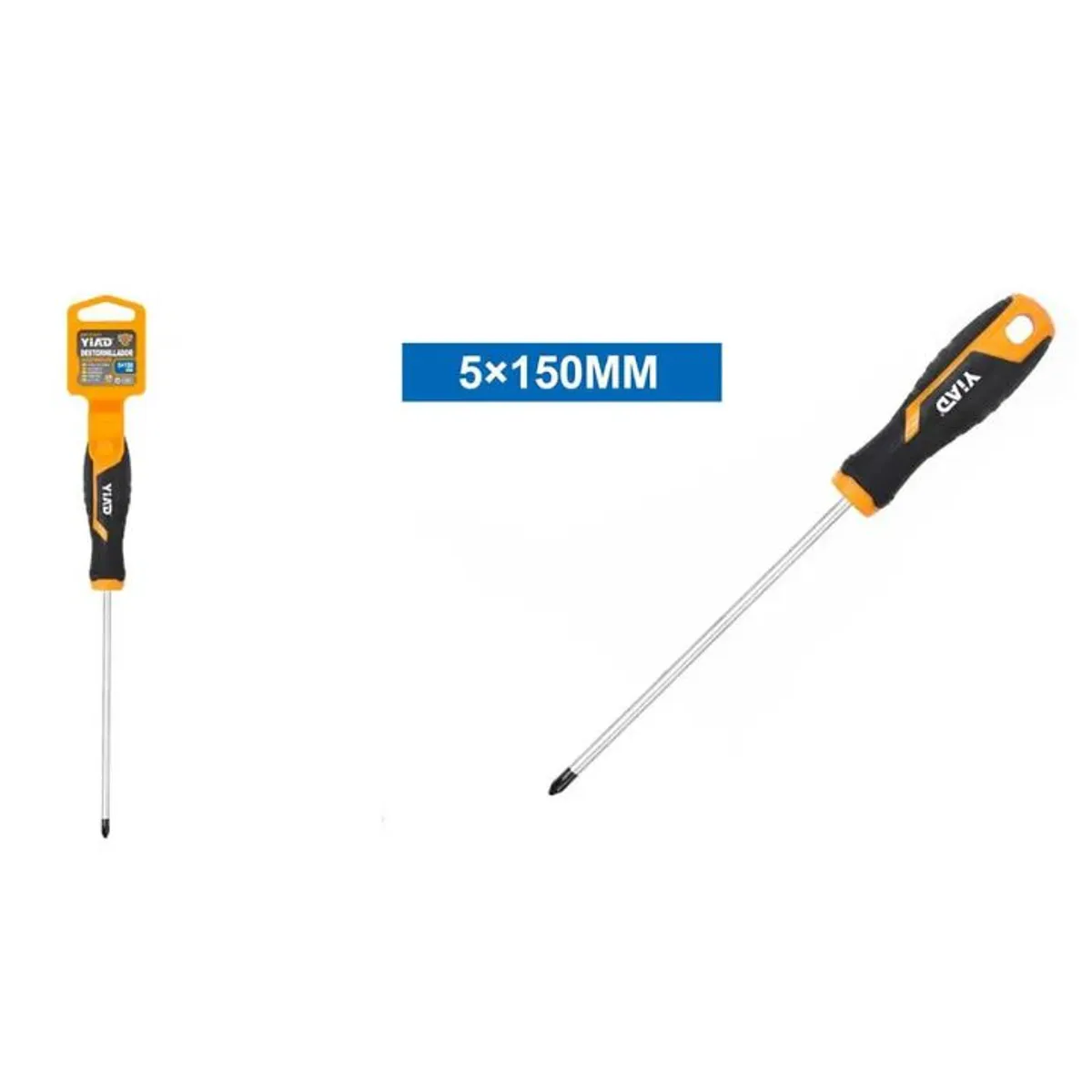 GENERICO - Destornillador Punta Estrella Magnético 5x150 mm  Precisión, Control y Máximo Alcance