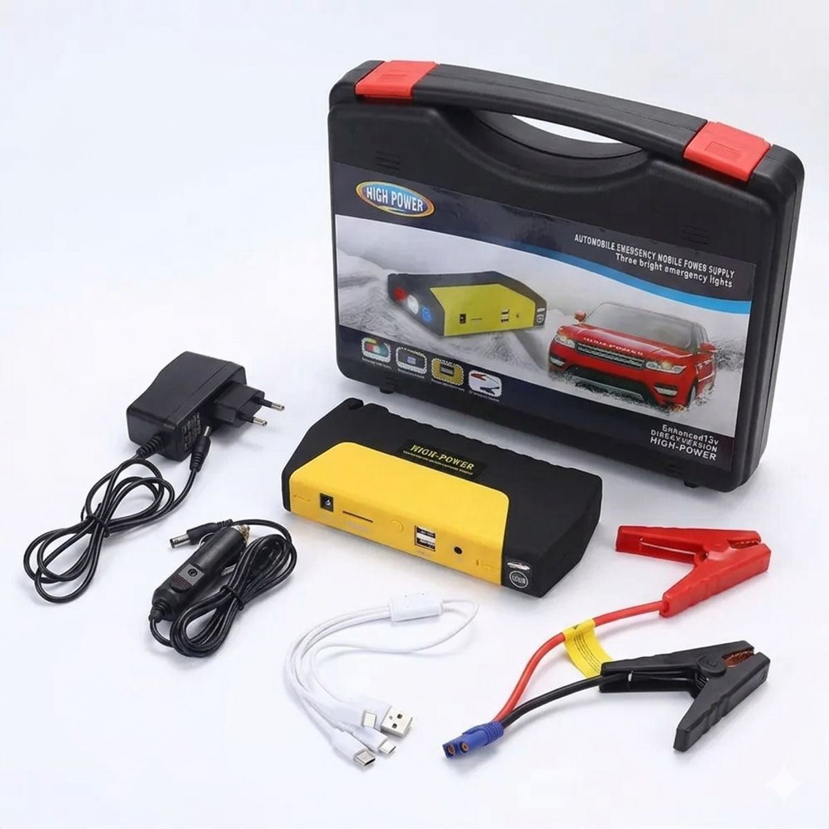 GENERICO - Partidor Batería De Auto Moto Kit Cargador Telf Portátil 12v