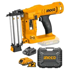 INGCO - Pistola Clavadora Inalámbrica 2 Baterías 2ah + Cargador + Maleta
