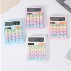 GENERICO - Calculadora 12 Dígitos Teclas Grandes Colores Color Celeste