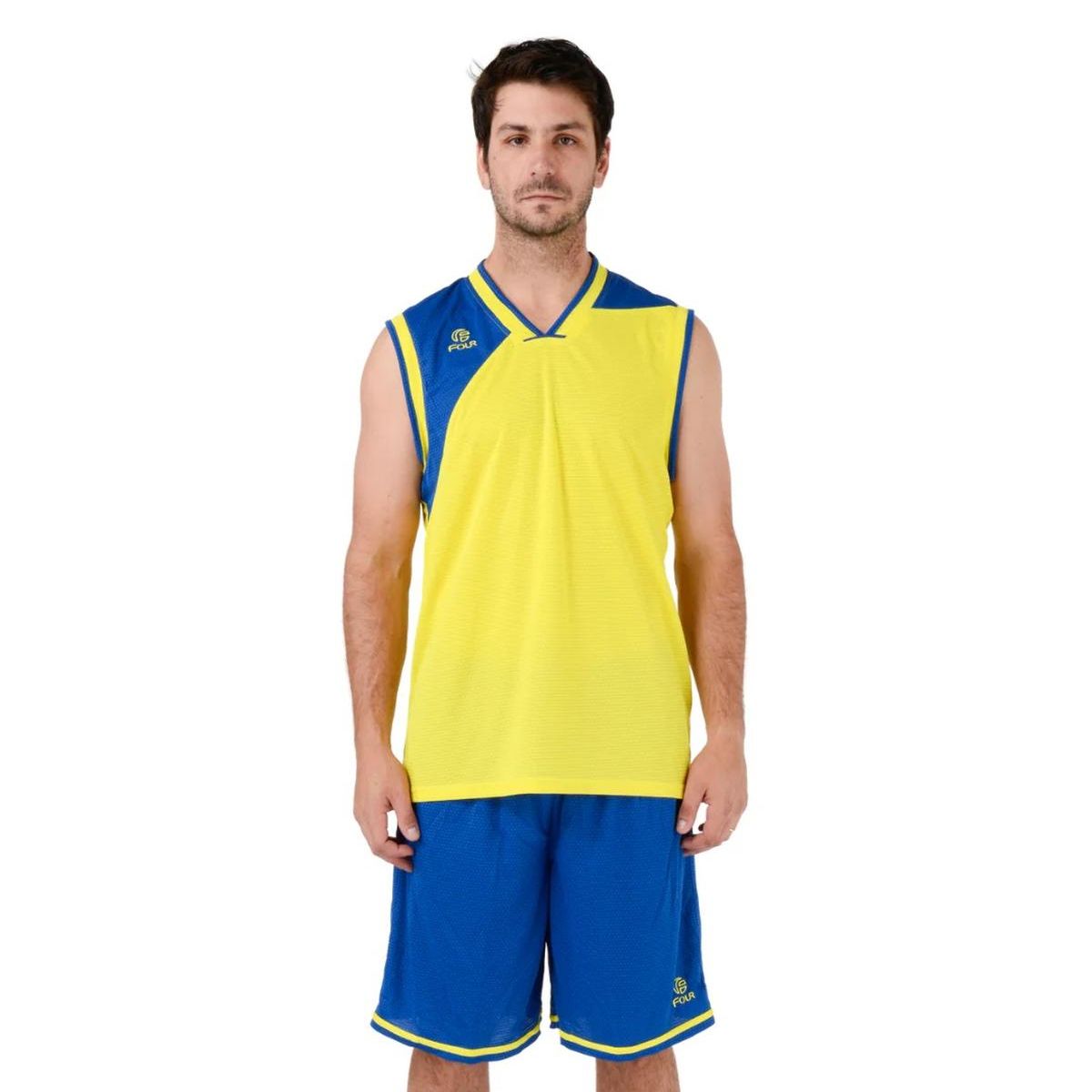FOUR - Conjunto de Básquetbol Four Houston Amarillo Azul