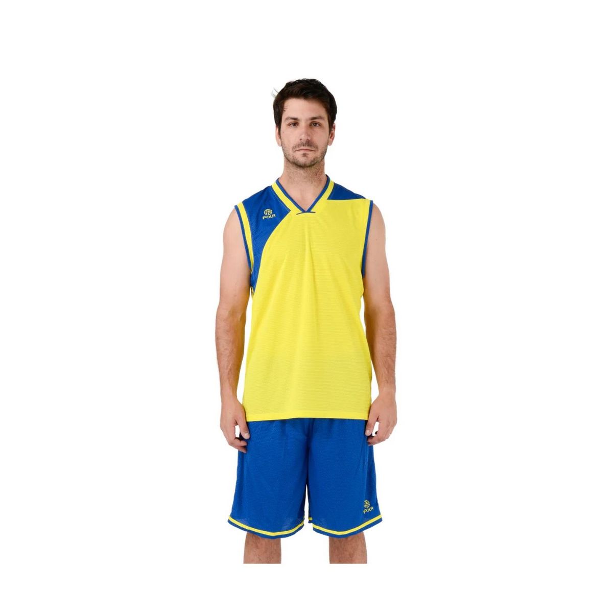 FOUR - Conjunto de Básquetbol Four Houston Amarillo Azul
