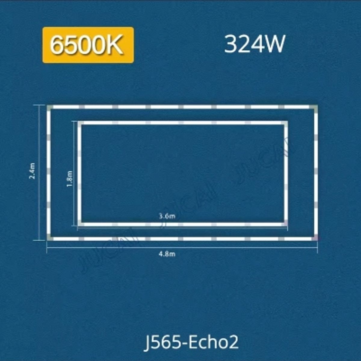 GENERICO - Luz Led Hexagonal 6500K. Luz Garage Rectangular 400 watt