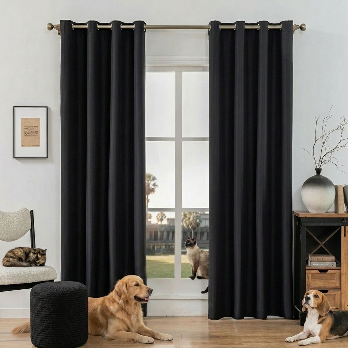 GENERICO - Set Cortinas Blackout 140x230cm 2 Paños 19