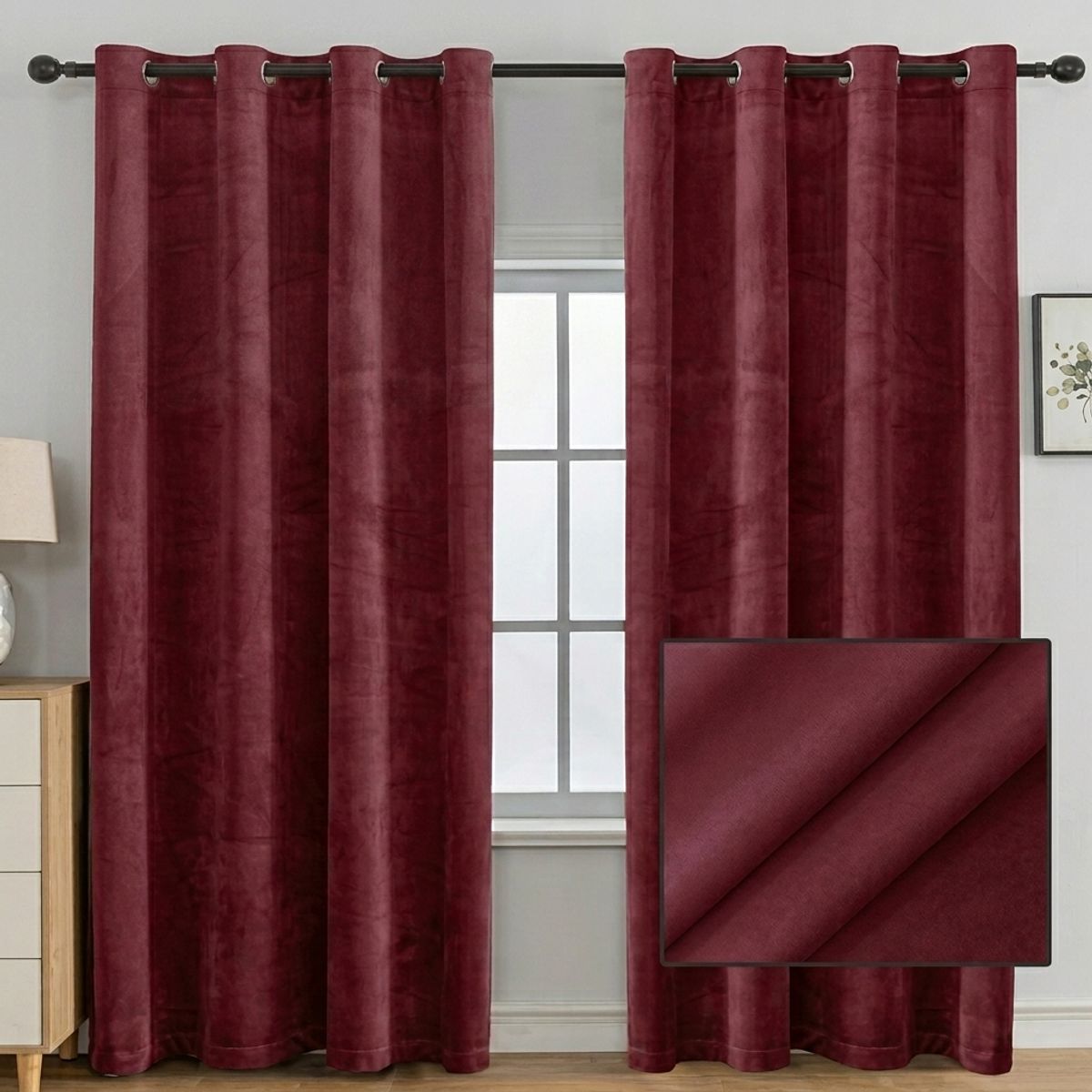 GENERICO - Set Cortinas Blackout 140x230cm 2 Paños 20