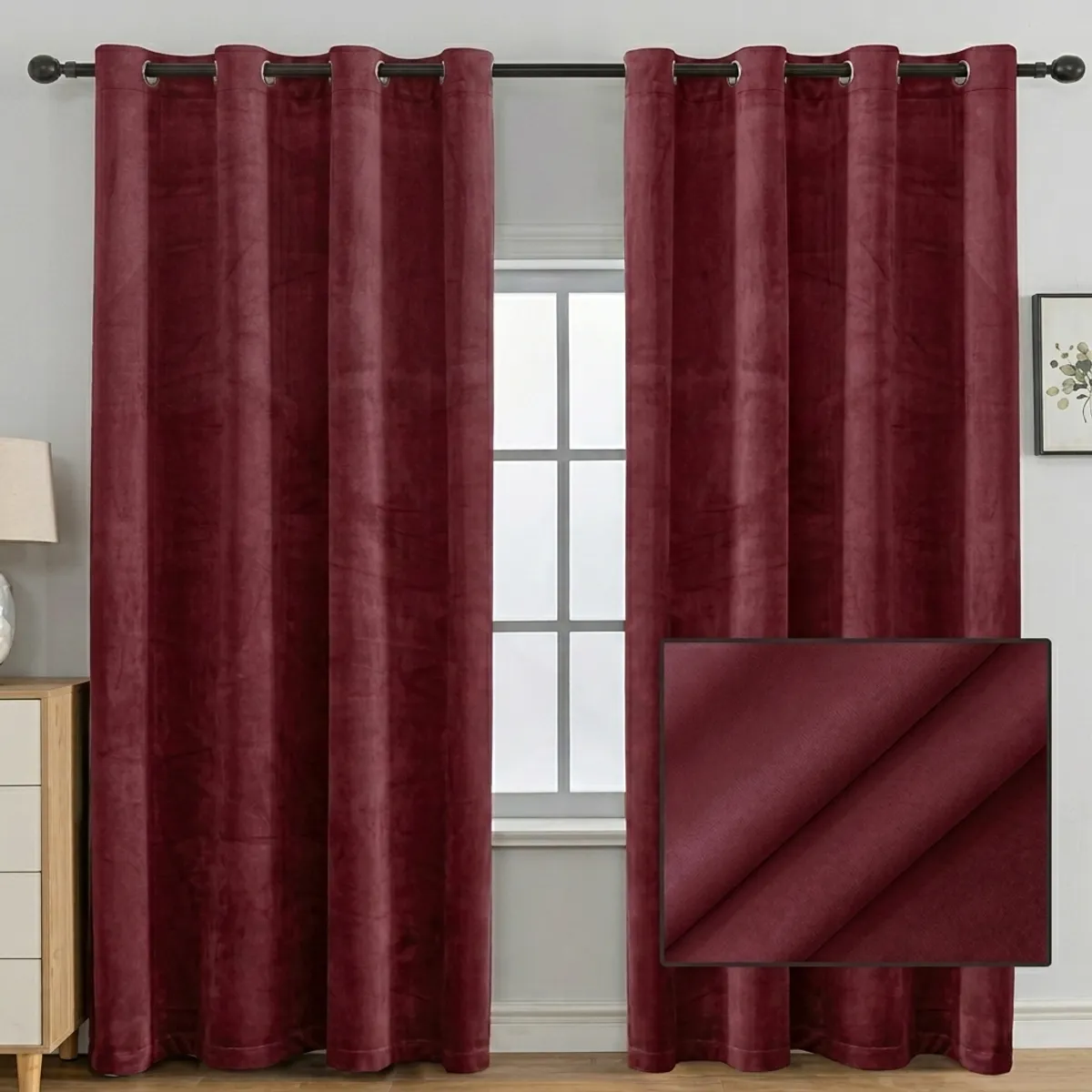 GENERICO - Set Cortinas Blackout 140x230cm 2 Paños 20