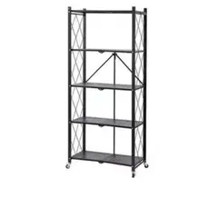 GENERICO - Estante Repisa Metálica Plegable con Ruedas 34x71x157 cm