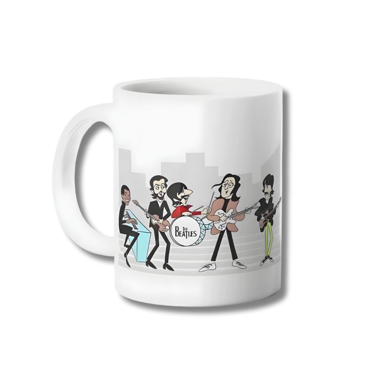 GENERICO - Tazon The Beatles Rooftop Colors Taza Sublimada 325ml