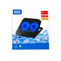 GENERICO - Base Refrigerante Para Notebook N99 Ajustable Con Doble Ventilador LED