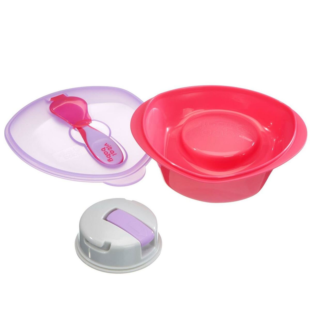 VITALBABY - Bowl Con Succion Rosado Vitalbaby