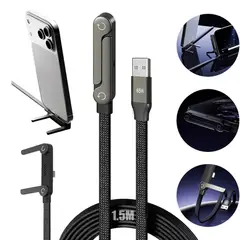 GENERICO - Cable de Carga USB-A a Tipo C 65W Gamer Soporte 1.5m