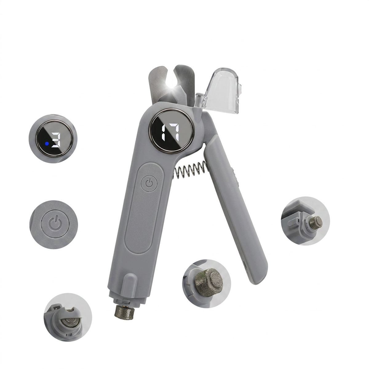 VERCI - Limadora Silenciosa Para Uñas Perro Y Gato Carga Usb