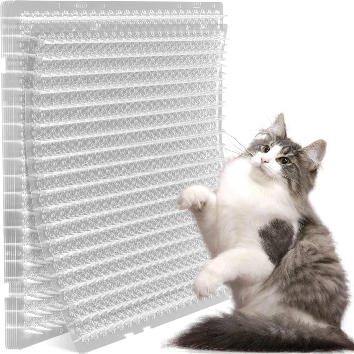 Pack de 5 Alfombrillas Disuasorias para Gatos y Perros de Plástico Transparente, marca KUANGYE - Foto Principal