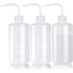 KUANGYE - 3 Piseta De Plástico Para Limpieza Del Tatuaje 500ml