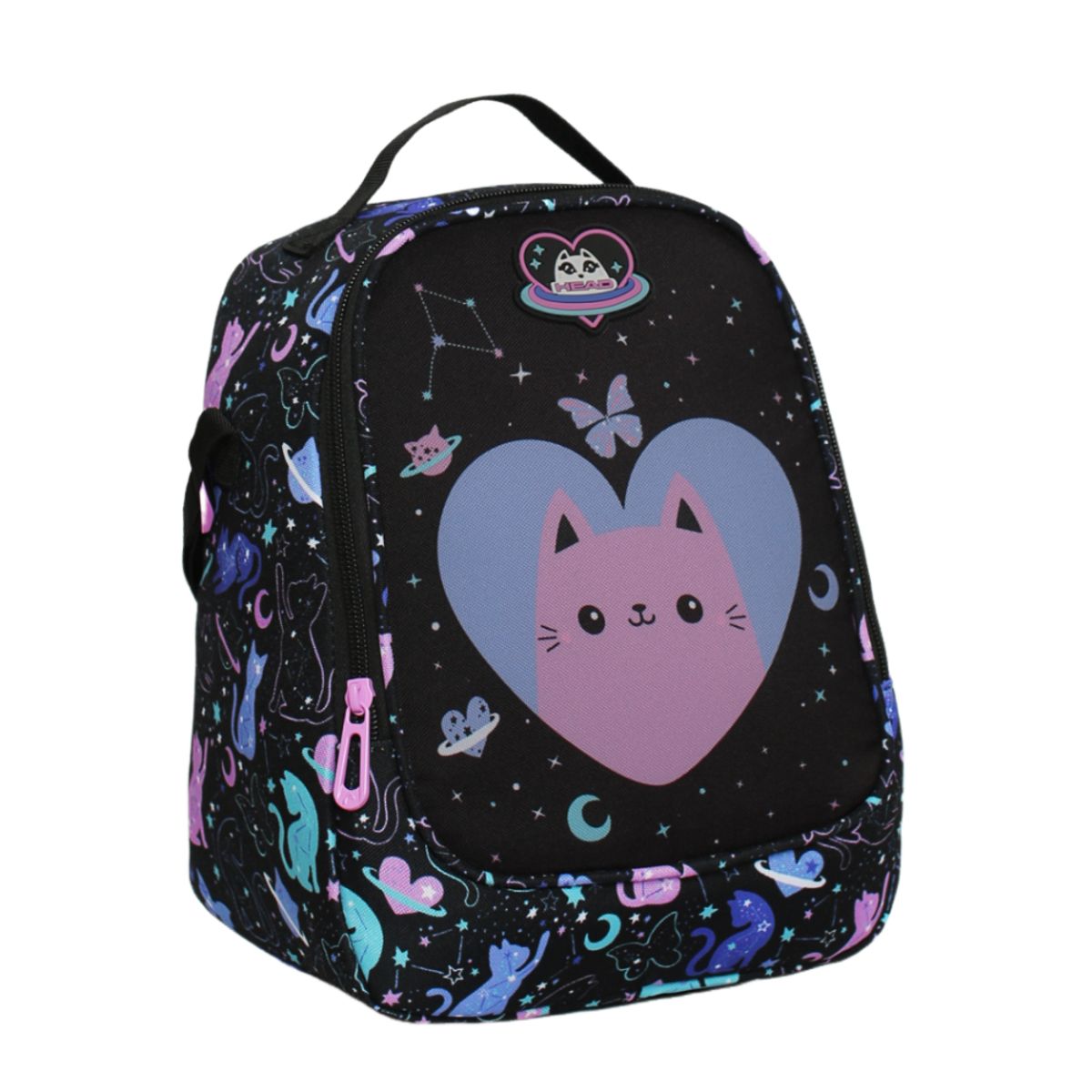 HEAD - Lonchera Mujer Grey Space Cat Negro Head