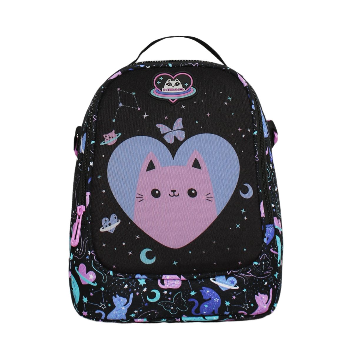 HEAD - Lonchera Mujer Grey Space Cat Negro Head