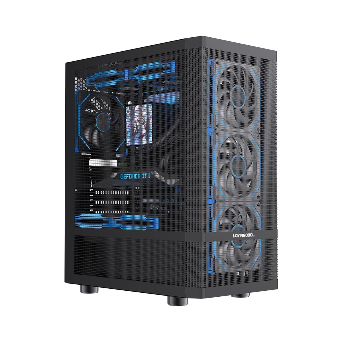 GENERICO - Gabinete Gamer Full Mesh Metálico  Alto Flujo De Aire  ATX  Micro-ATX  ITX