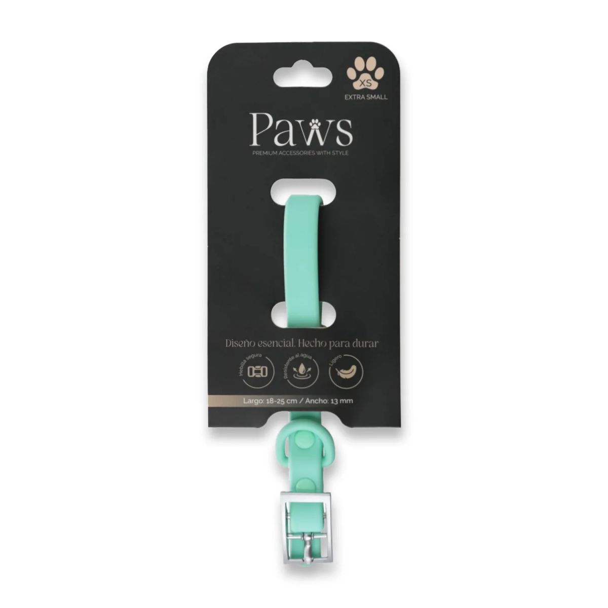 PRAWS - Collar Paws Verde Agua  XS