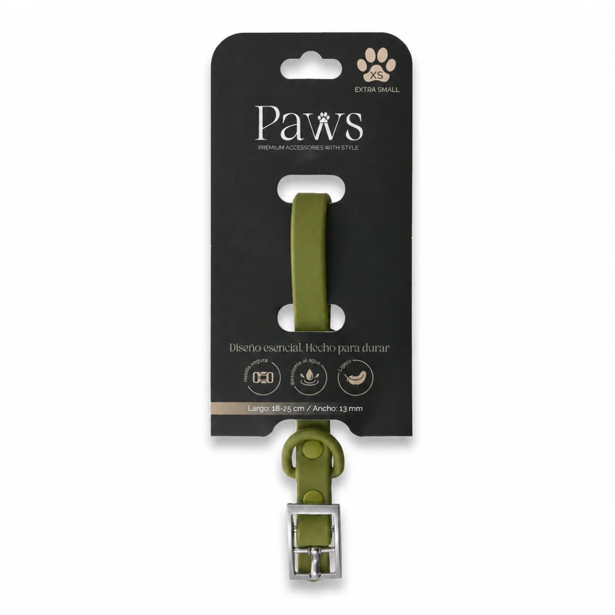 PRAWS - Collar Paws Verde Oliva  L