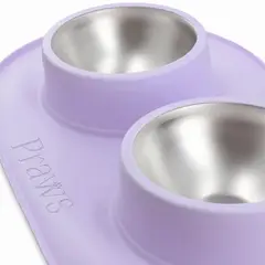 PRAWS - Bowl doble - Acero inoxidable 2746cm Lila