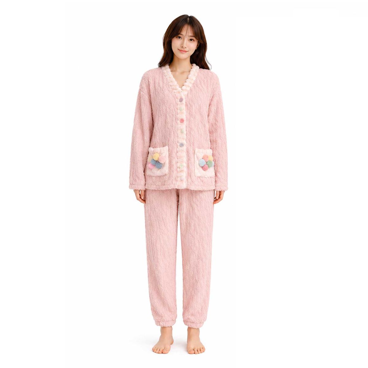 MAYORAL - Pijama -Camison Mujer Plush Trenzado Largo Invierno Suave