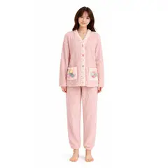 MAYORAL - Pijama -Camison Mujer Plush Trenzado Largo Invierno Suave