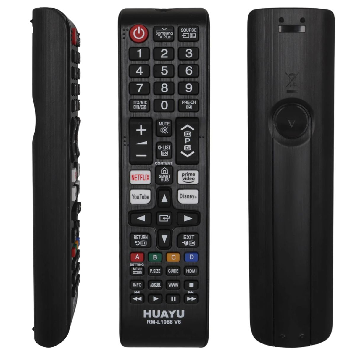 GENERICO - Control Remoto  Compatible con Samsung Smart TV LCD LED con Botones Netflix, Prime Video, Disney+ y Youtube