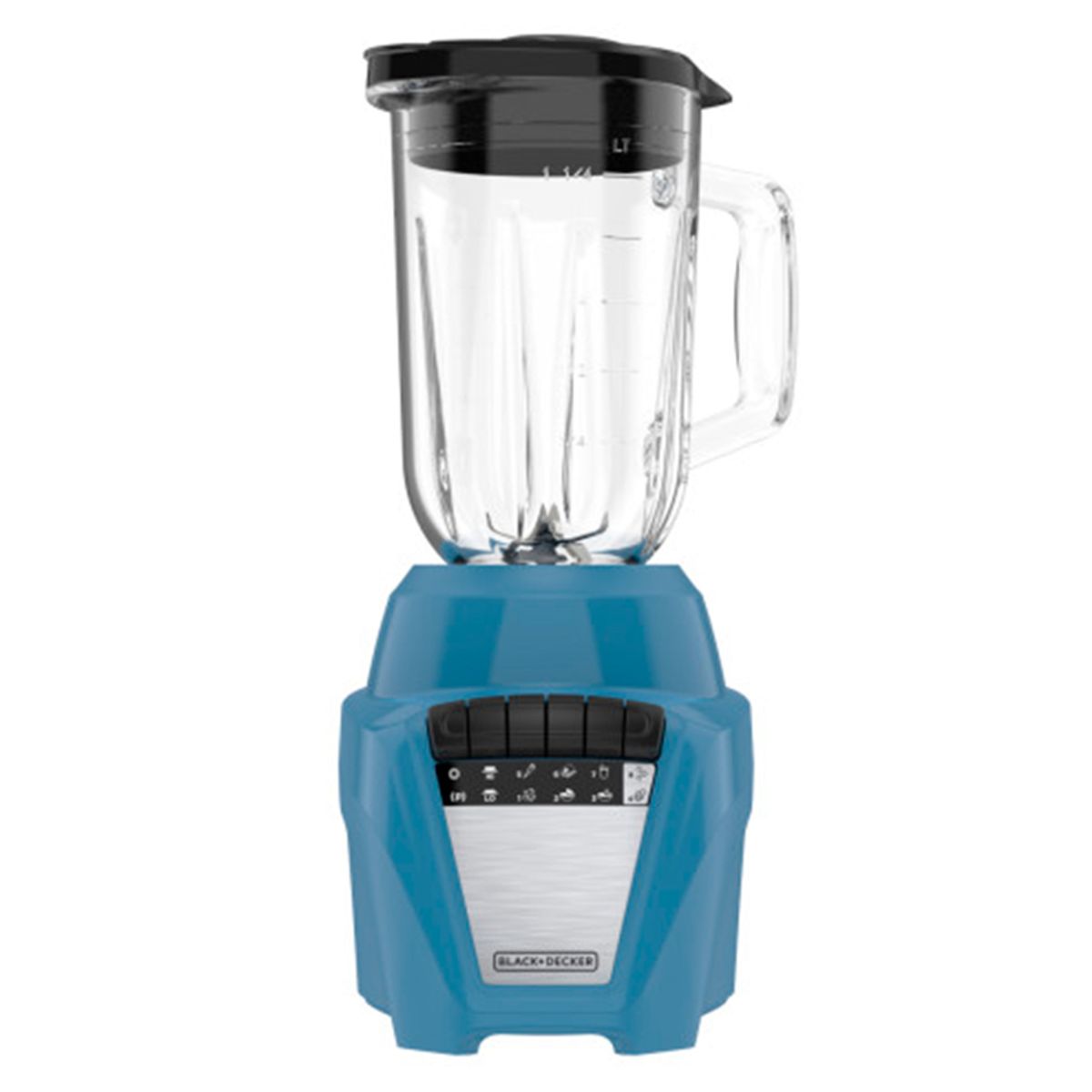 BLACK+DECKER - LICUADORA ICE CRUSH DE ACERO INOXIDABLE CON JARRO DE VIDRIO 1.25 LTS TURQUESA BLACK DECKER