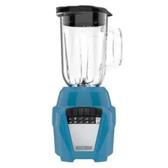 BLACK+DECKER - LICUADORA ICE CRUSH DE ACERO INOXIDABLE CON JARRO DE VIDRIO 1.25 LTS TURQUESA BLACK DECKER