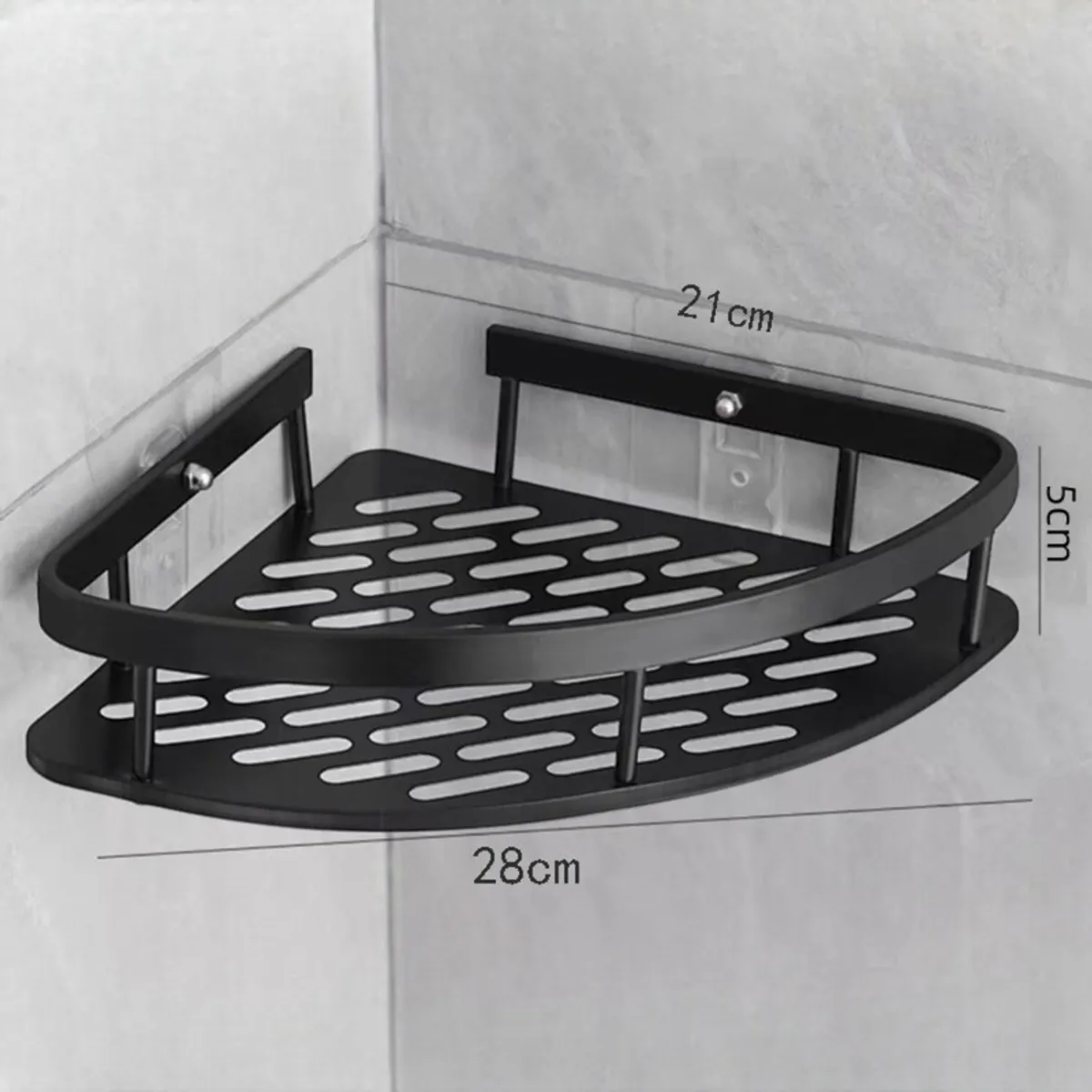 GENERICO - Pack 2 Repisas Organizadoras Para Ducha Esquinero Baño Negro