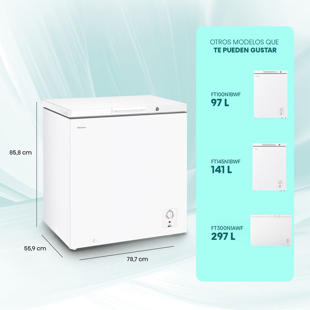 HISENSE - Freezer Horizontal 202 Lts Frío Directo FT200N1BWF