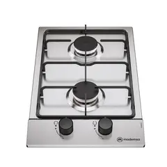 MADEMSA - Encimera a Gas 2 Platos Parrilla Pletina KM2GX Inox