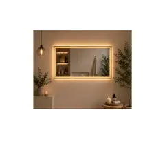 GENERICO - Espejo LED Rectangular Silver 80x60 cm