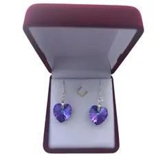 GENERICO - Aros De Plata 925 Con Cristal Corazón
