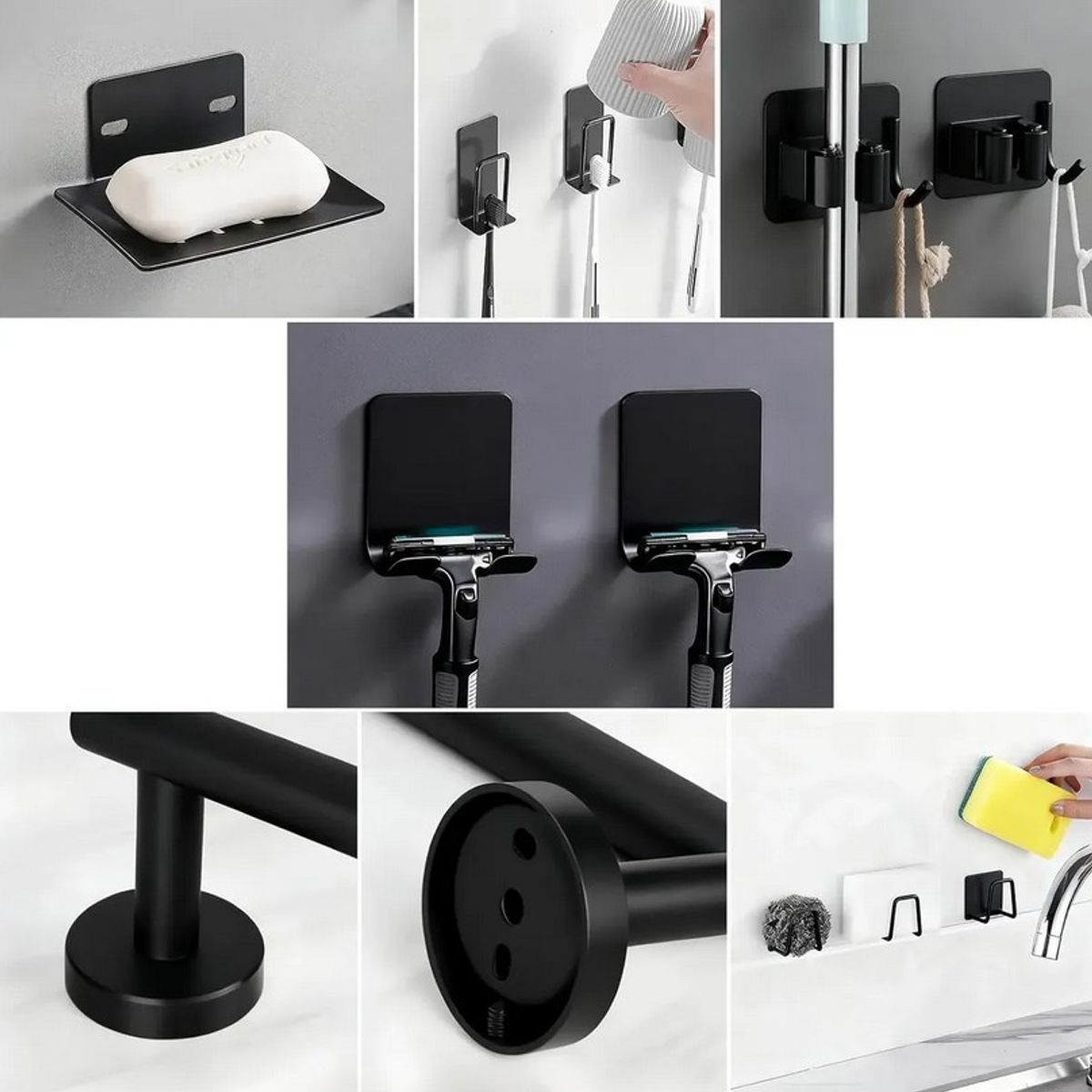 GENERICO - Juego De Accesorios De Baño Toalleros Acero Inoxidable 15pcs