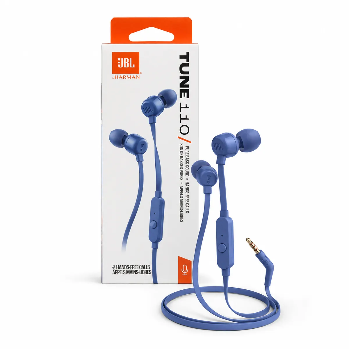 JBL - Audífonos Jbl Tune T110 Alámbricos Con Micrófono Pure Bass