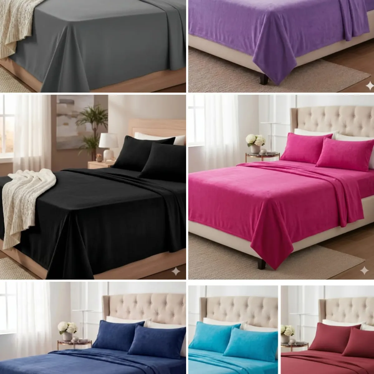 Juego De Sabanas De Polar 2 Plazas 200x230 Cm Colores Variados Con Fundas 2RL Super Suave-ROSADO, marca GENERICO - Foto 2