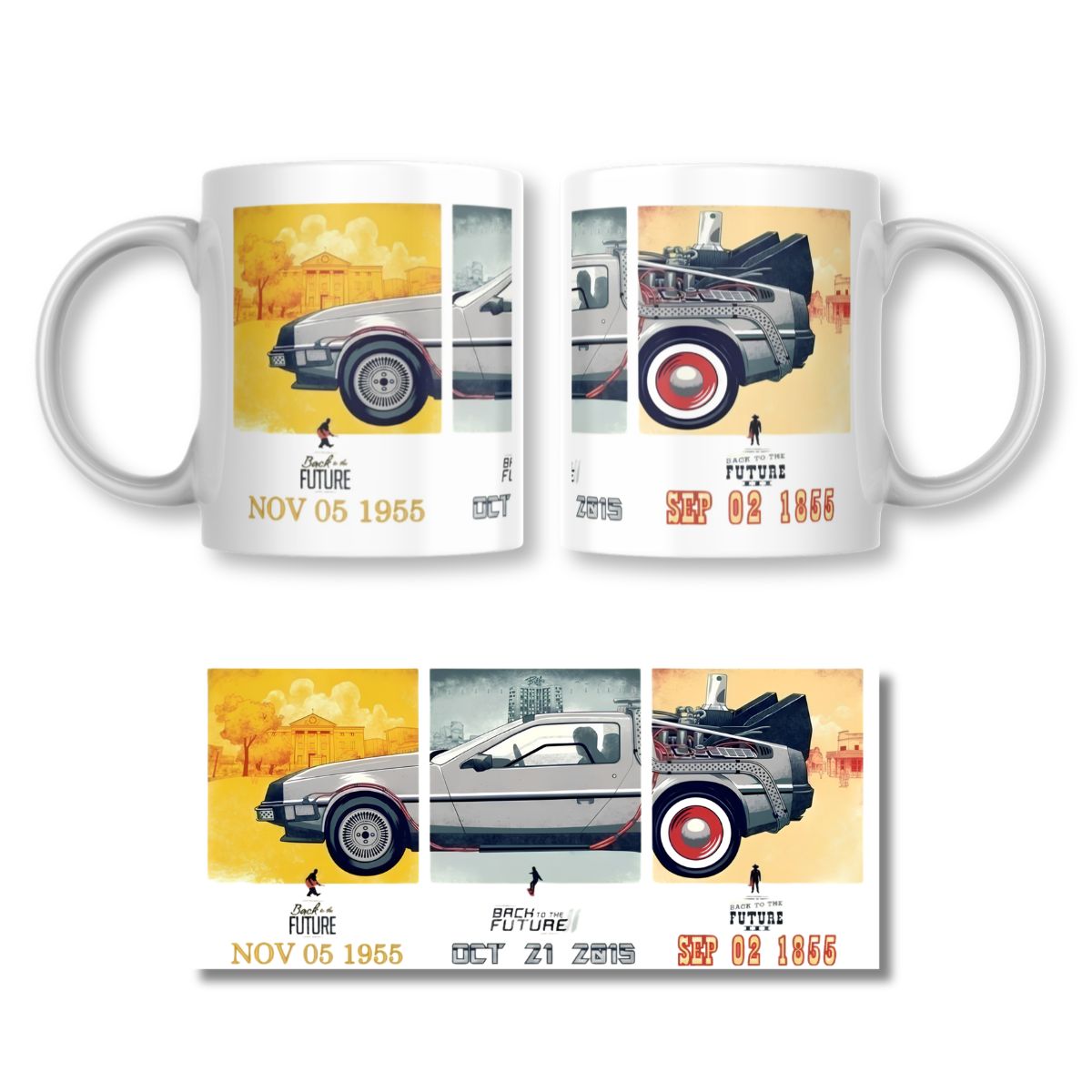 GENERICO - Tazon Delorian Back To The Future Volver al Futuro Taza Sublimada 325ml