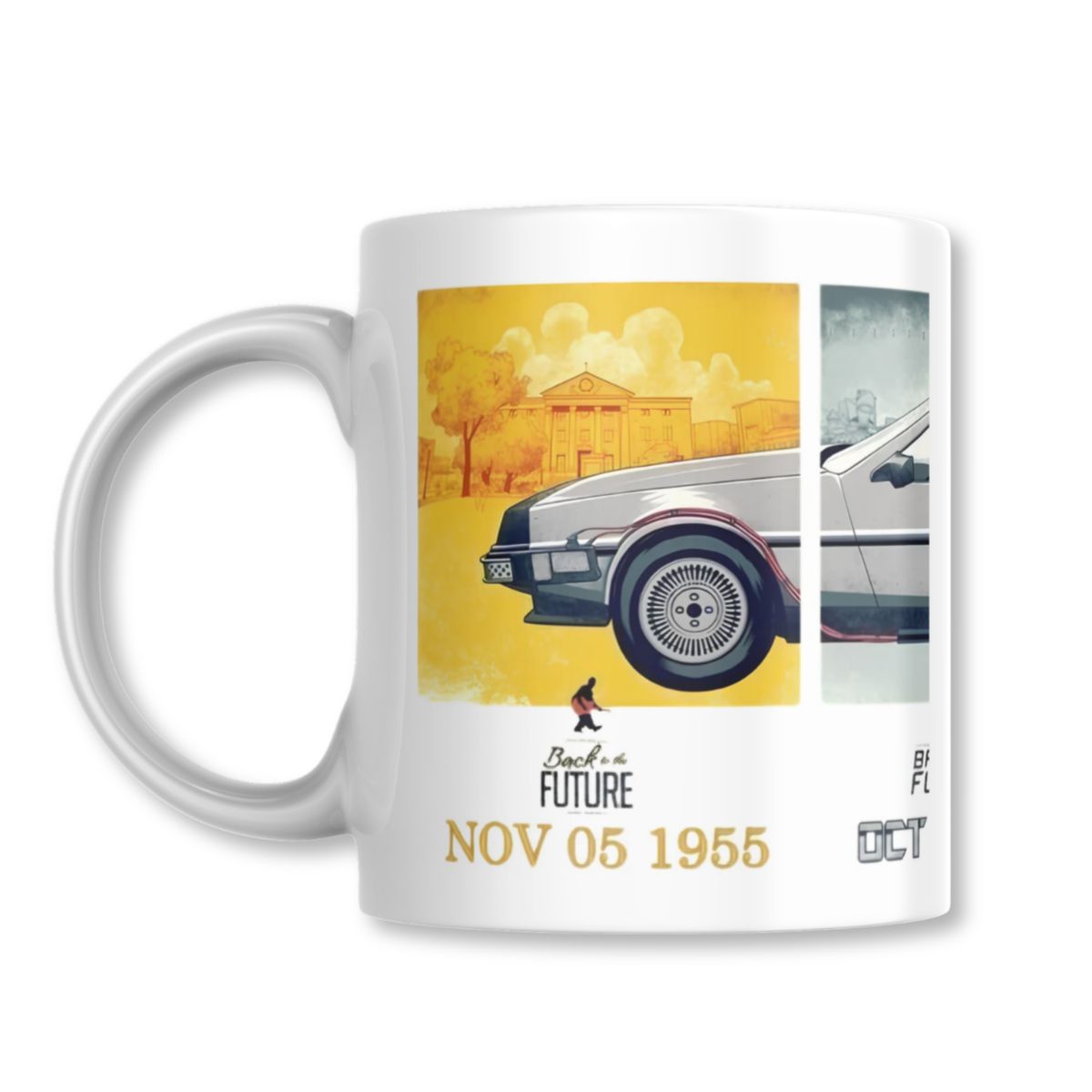 GENERICO - Tazon Delorian Back To The Future Volver al Futuro Taza Sublimada 325ml