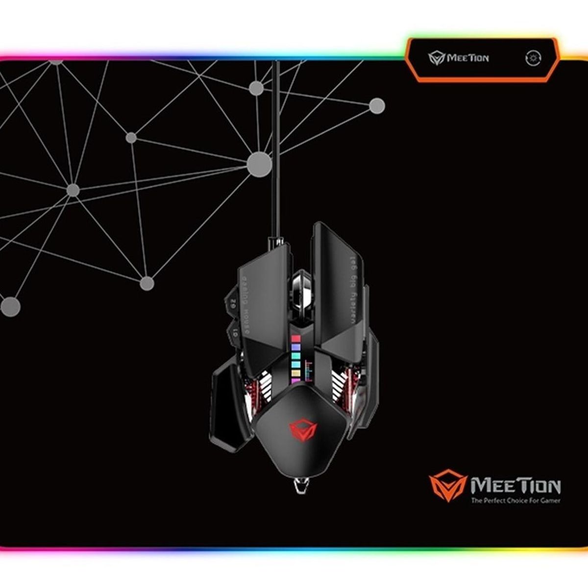 MEETION - Mousepad Gamer RGB Meetion MT-PD120 Control de Luz